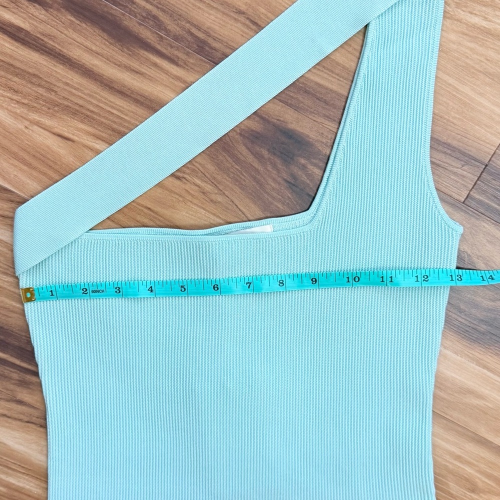 Atoir Zimri Mint One-Shoulder Knit Top in Seafoam - Picture 6 of 7